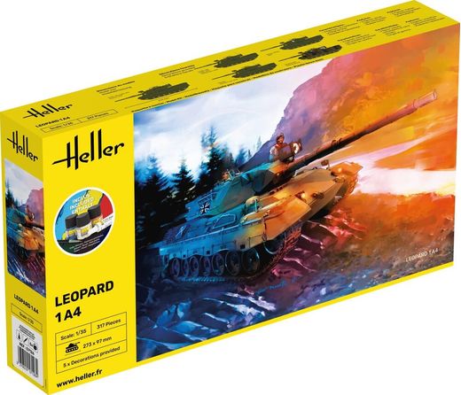 Maquette véhicule blindé - Starter Kit Leopard 1A4 1/35 - Heller 56126