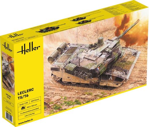 Maquette militaire : Char d'assaut français Leclerc T5/T6 1:35 - Heller 81142