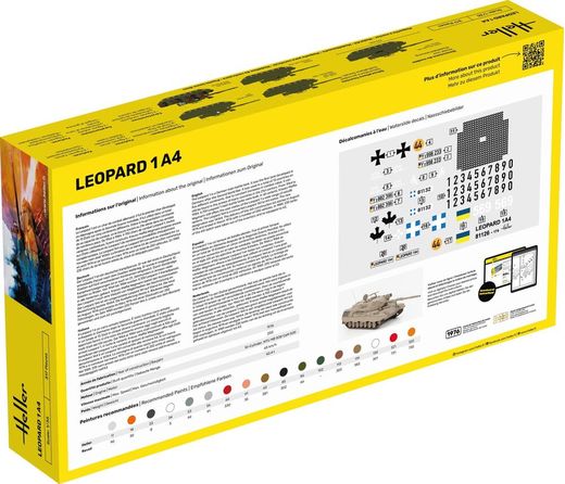 Maquette véhicule blindé - Starter Kit Leopard 1A4 1/35 - Heller 57126