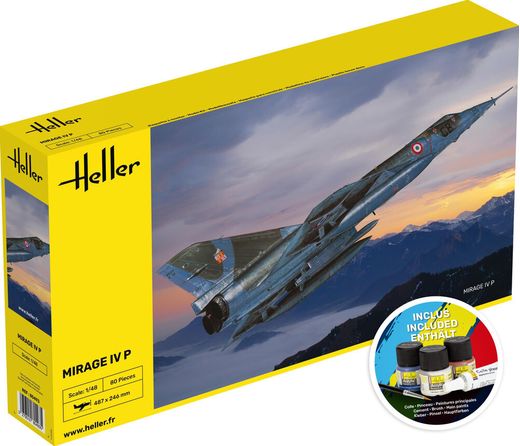 Maquette avion militaire : Starter Kit Mirage IV P 1/48 - Heller 56493