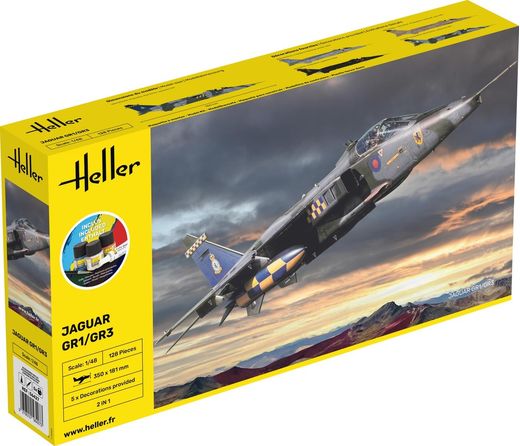 Maquette avion militaire : Starter kit Jaguar GR1/GR3 1/48 - Heller 56427