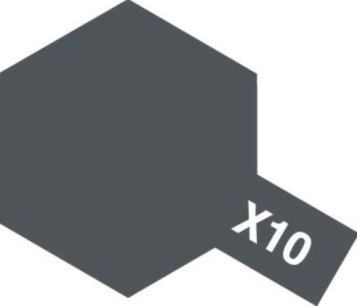 Peinture pour maquettes - X10 GRIS ACIER brillant - XL 23 ml - Tamiya 81010