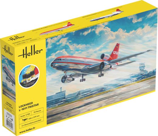Coffret maquette avion civil : Starter kit Lockheed L-1011 Tristar 1/125 - Heller 56451