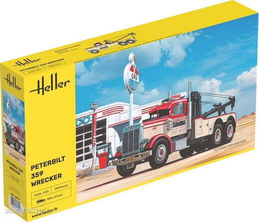 Maquette camion de dépannage : Peterbilt 359 Wrecker 1/43 - Heller 80794
