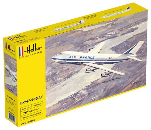 Maquette avion civil : Boeing 747 "Air France" - 1/125 - Heller 80459
