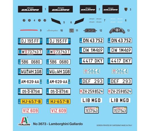 Maquette Lamborghini Gallardo 1/24 - Italeri 03673