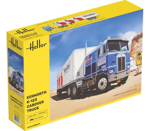 Maquette camion : Kenworth K-123 Cabover Truck 1/43 - Heller 80793