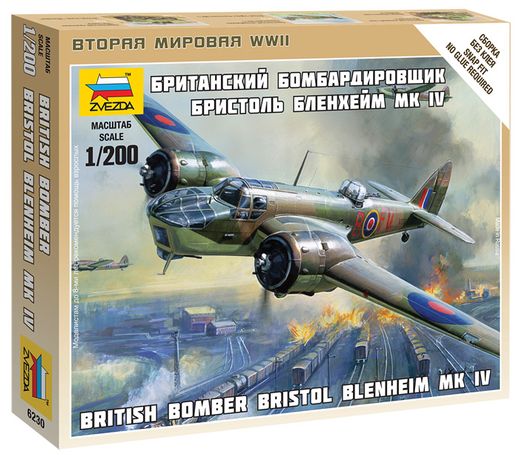 Maquette d'avion militaire : Bristol Blenheim Mk.IV - 1/200 - Zvezda 06230