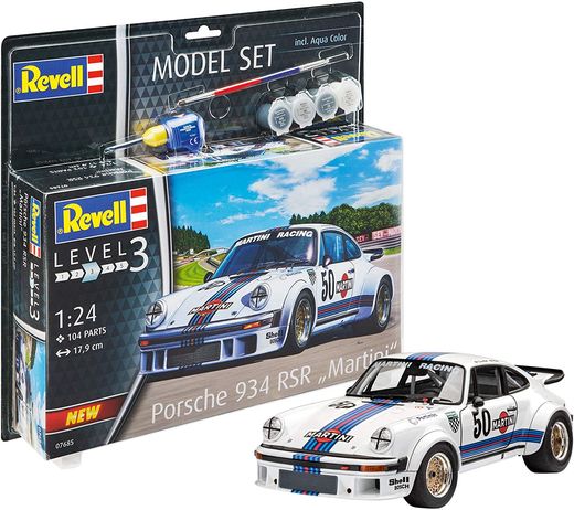 Boîte maquette voiture de collection : Model set Porsche 934 Rsr "Martini" - 1/24 - Revell 67685