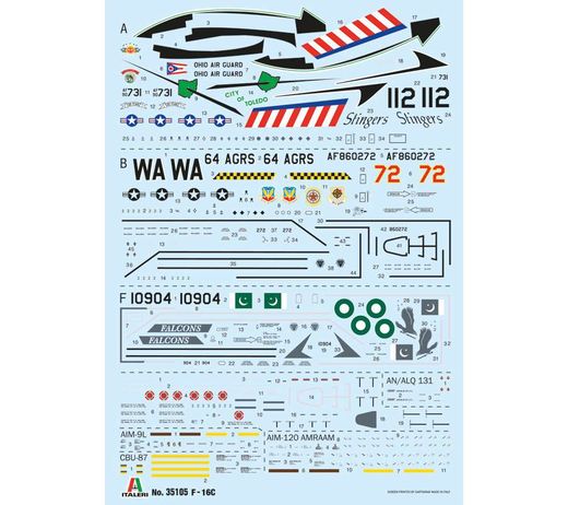 Maquette d'avion militaire : War Thunder Series F-16C Fighting Falcon 1/48 - Italeri 35105