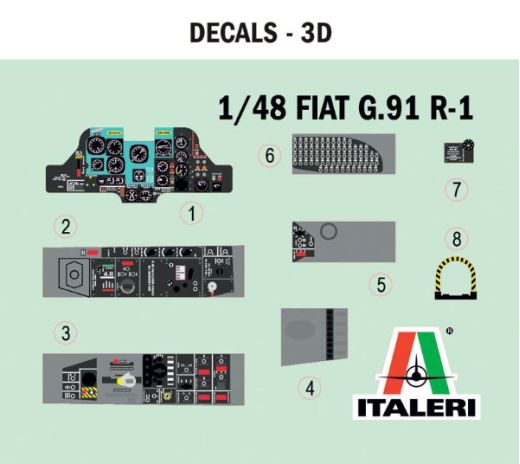 Maquette militaire : G.91 R1/R3 Gina 1/48 - Italeri 92810