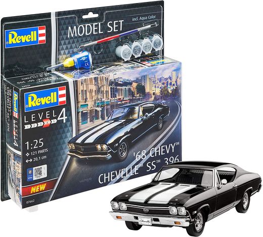 Boîte maquette voiture de collection : Model set 1968 Chevy Chevelle®Ss 396 - 1/25 - Revell 67662