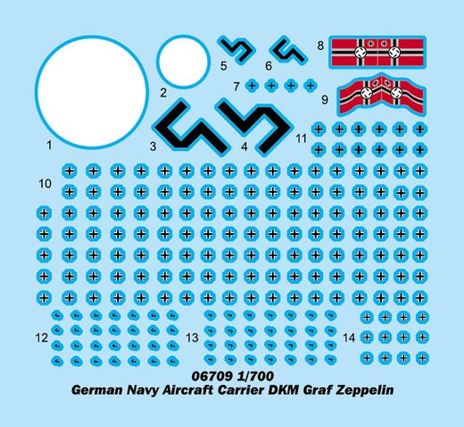 Maquette navire allemand : Aircraft Carrier DKM Graf Zeppelin 1/700 - Trumpeter 6709 06709