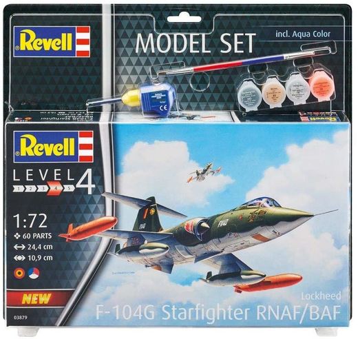 Boîte maquette avion militaire : Model Set F-104 G Starfighter RN 1:72 - Revell 63879 - france-maquette.fr