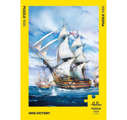 Puzzle 1500 pièces : Voilier HMS Victory - Heller 20897