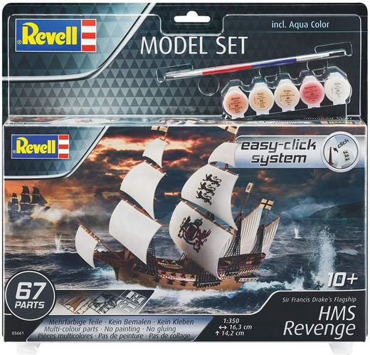 Boîte maquette de voilier : Model set Hms Revenge - 1/350 - Revell 65661