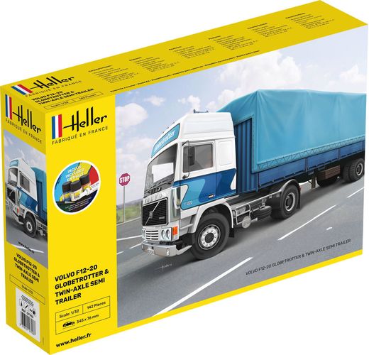 Maquette de camion : Volvo F12-20 G.T.1 & Twin Semi - 1/32 - Heller 57703