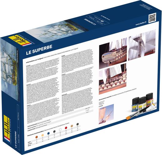 Maquette voilier : Starter Kit Le Superbe - 1:150 - Heller 58895