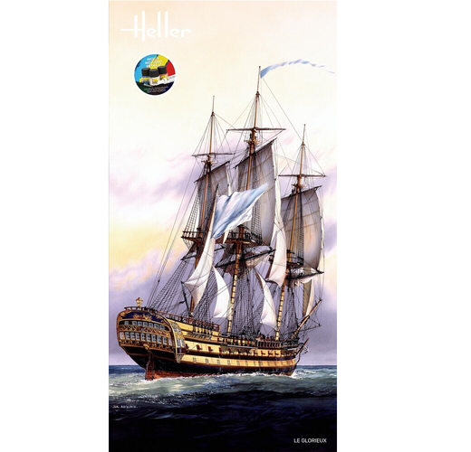 Coffret de modélisme de voilier : Starter Kit Le Glorieux 1/150 - Heller 58889