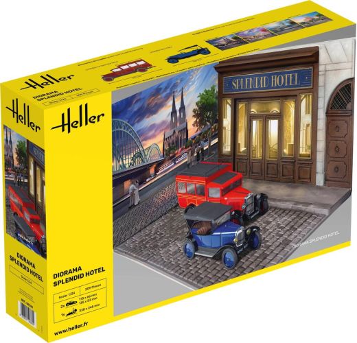 Kit de modélisme automobile : Diorama Splendid Hotel 1/24 - Heller 50330
