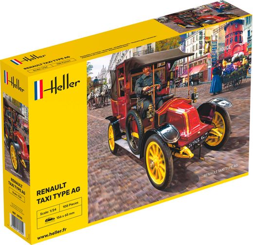 Maquette voiture : Renault Taxi Type AG - 1:24 - Heller 30705