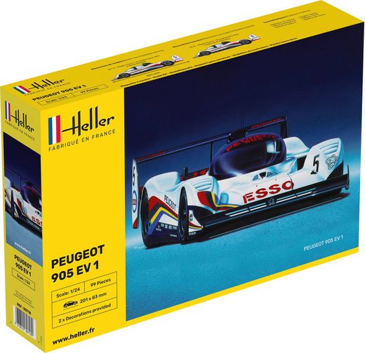 Maquette voiture de collection : Peugeot 905 EV 1 - 1/24 - Heller 80718