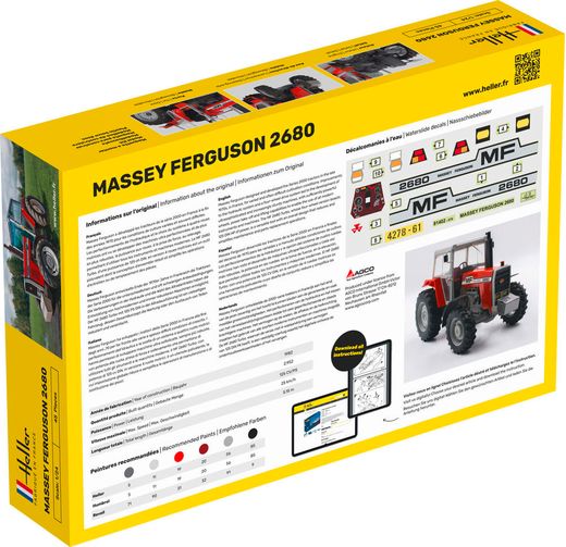 Maquette tracteur Massey Fergusson 2680 1:24 - Heller 81402