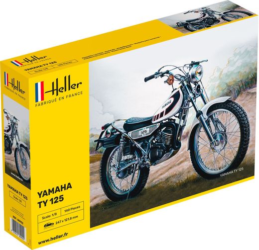 Maquette moto : Yamaha TY 125 - 1:8 - Heller 80902