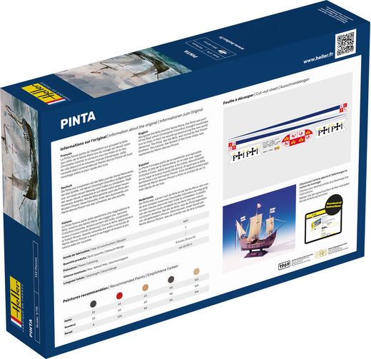 Maquette voilier : Starter kit La Pinta 1:75 - Heller 56816