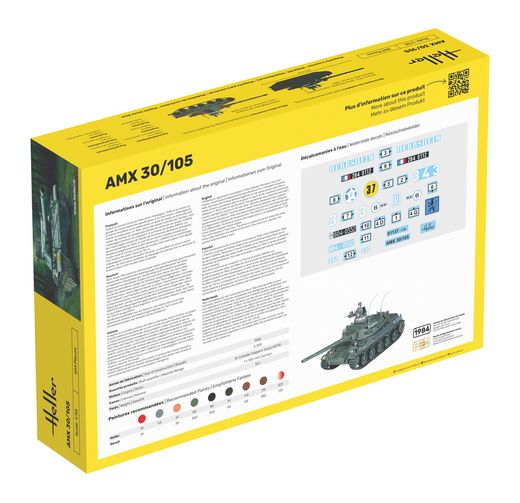 Maquette militaire : Char d'assaut français AMX 30/105 1/35 - Heller 81137