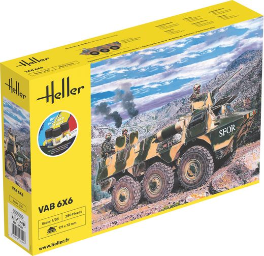 Kit de modélosme complet : Blindé français VAB 6x6 1:35 - Heller 57141