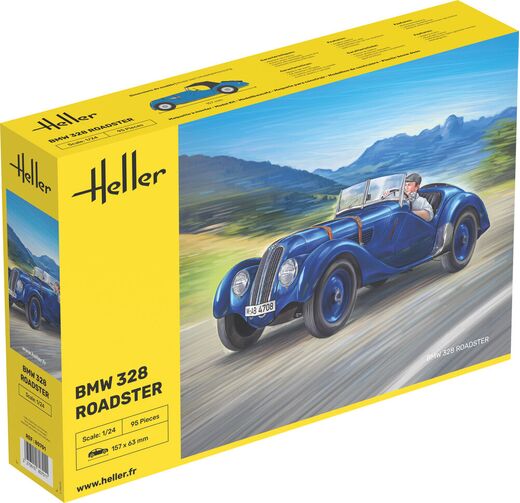 Maquette d'une voiture de collection : BMW 328 Roadster 1/24 - Heller 80701