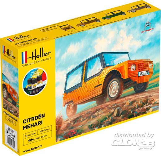 Maquette voiture de collection : Citroën Mehari version 1 - 1/24 - Heller 56760