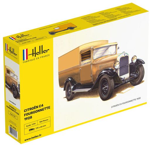 Maquette voiture de collection : Citroën C4 Fourgonnettes 1928 - 1:24 - Heller 80703