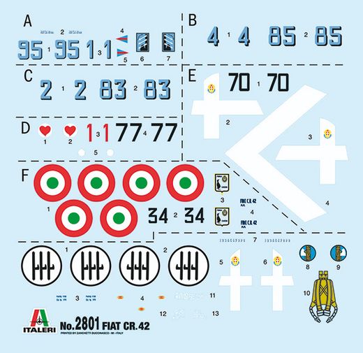 Maquette avion : Fiat CR.42 Bataille d'Angleterre - 1/48 - Italeri 02801 2801