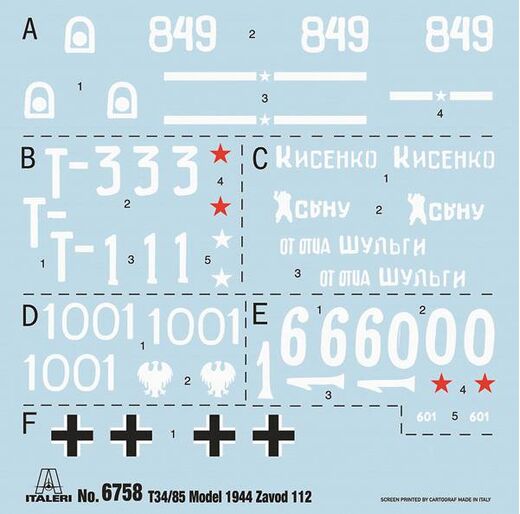 Maquette militaire : Char T34/85 Zavod 112-1944 1/35 - Italeri 6758