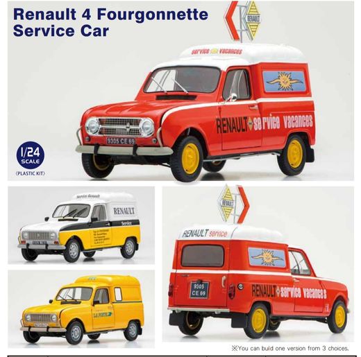 Maquette R4 Fourgonnette Renault Service - 1/24 - Ebbro 25012