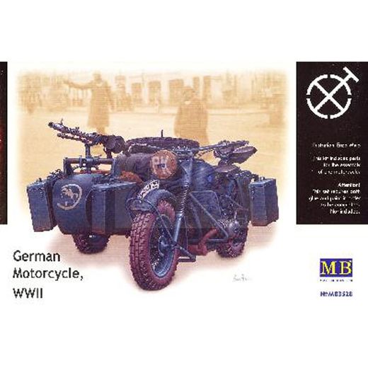 Maquette moto : Bmw R75 Side Car allemand - 1:35 - Masterbox 03528