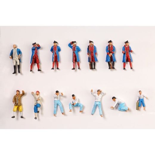 14 figurines pour l'Hermione, La Fayette voilier en bois - Artesania Latina 22517F