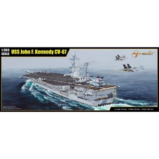 Maquette bateau militaire : Porte avion nucléaire CV-67 USS John F. Kennedy - 1/350 - Merit 65306