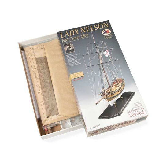 Maquette kit de bateau en bois - HM Cutter Lady Nelson - 1/64 - Amati 1300/01