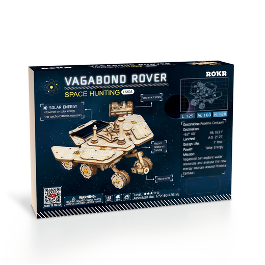 Maquette bois : Robot d'exploration Vagabon Rover - Robotime LS503