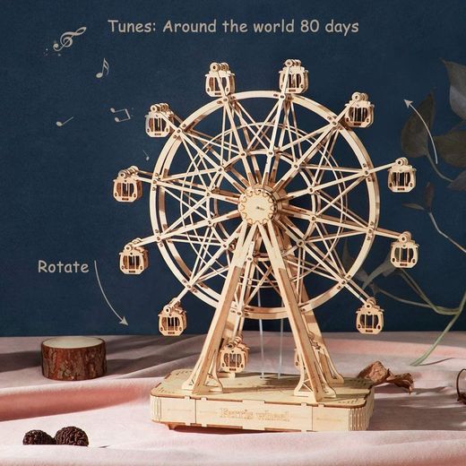 Puzzle 3D / Maquette bois : Grande Roue Musicale - Robotime TGN01