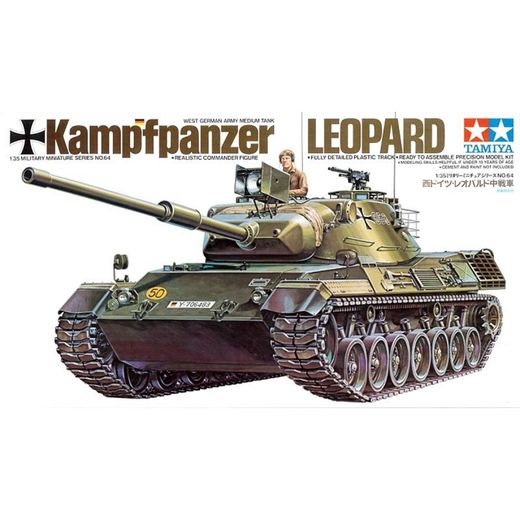 Maquette militaire : Char d'assaut allemand Leopoard - 1/35 - Tamiya 35064