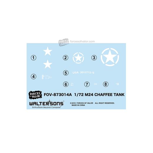 Maquette tank : M24 Chafee 1/72 - Forces Of Valor 873014A