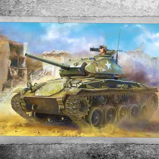 Maquette tank : M24 Chafee 1/72 - Forces Of Valor 873014A