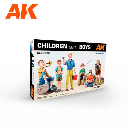 Figurines d'enfants : Garçons 1/35 - Ak Interactive 35016 AK35016