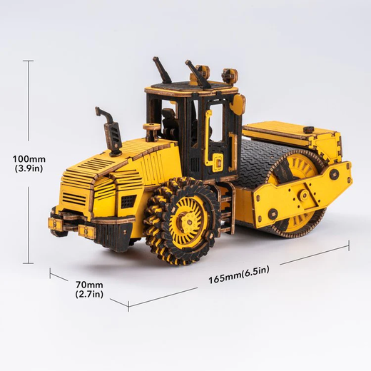 Puzzle 3D / Maquette bois : Rouleau compresseur - Robotime TG701K