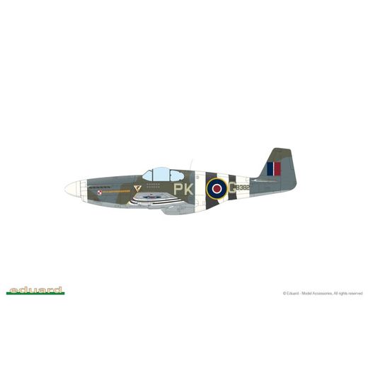 Maquettes d'avions militaires : Overlord D-Day Mustang/P51B Mustang 1/48 - Eduard 11181