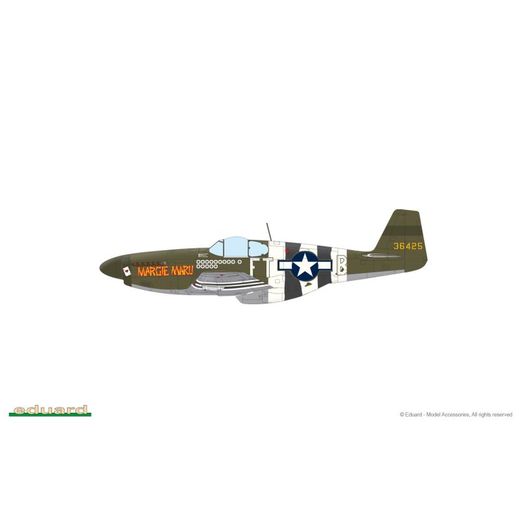 Maquettes d'avions militaires : Overlord D-Day Mustang/P51B Mustang 1/48 - Eduard 11181